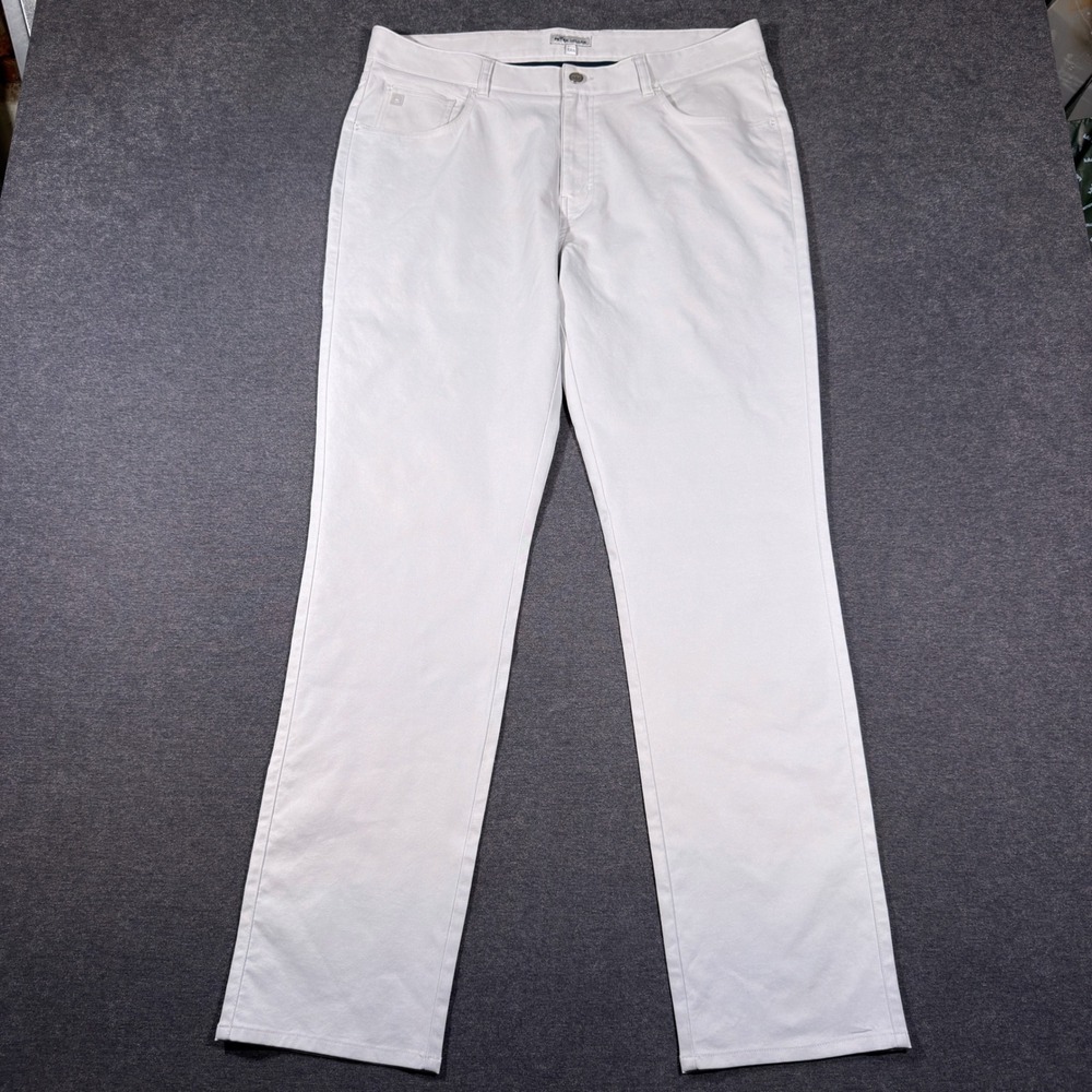Peter Millar Pants Mens 36x32 Grey Performance Five Pocket EB66 Performance Golf